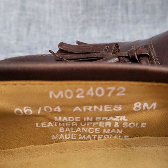 G.H. Bass Loafers Arnes Brown Leather Kiltie Tassel M024072  Men's 8M - Picture 9 of 11